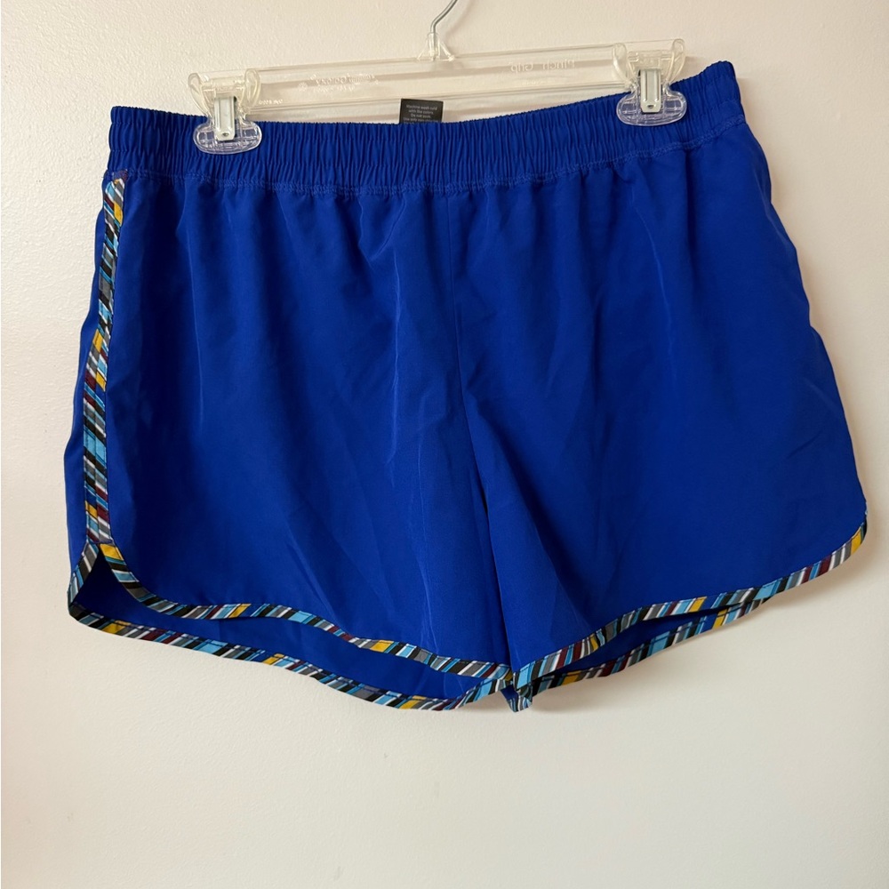 Champion Blue Athletic Shorts with Multicolor Trim